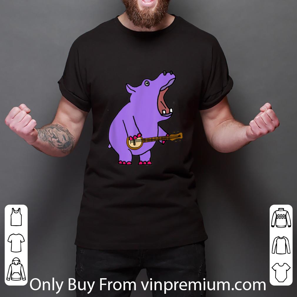 Original Purple Hippopotamus Playing Banjo shirt
