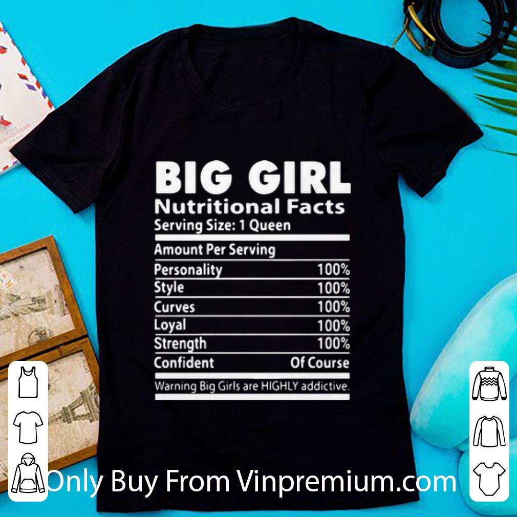 Awesome Big Girl Nutritional Facts shirt