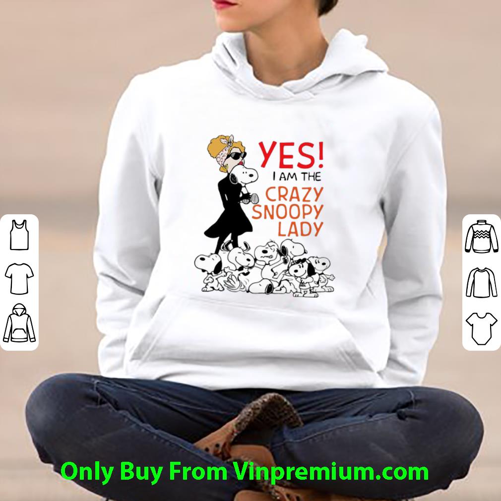 847874a7 original yes i am the crazy snoopy lady shirt 4 - Original Yes I Am The Crazy Snoopy Lady shirt