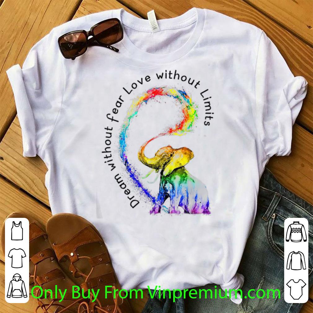 Official LGBT Dream Without Fear Love Without Limits Elephant shirt