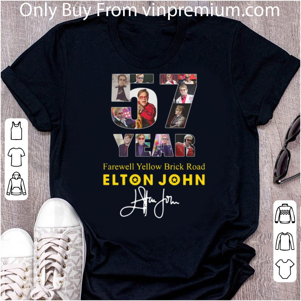 Official 57 Years Farewell Yellow Brick Road Elton John Signature shirt