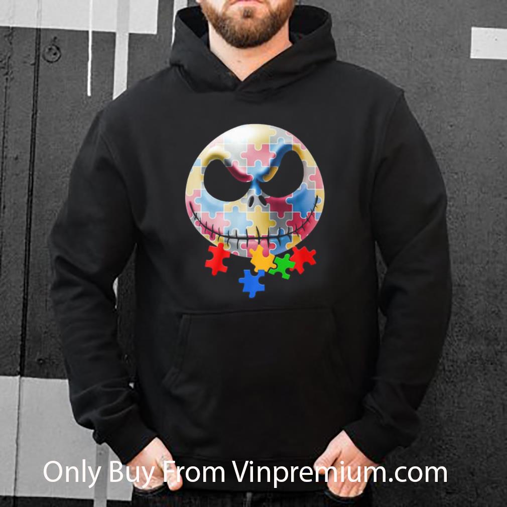 b2a0f069 premium jack skellington autism awareness shirt 4 - Premium Jack Skellington Autism Awareness shirt