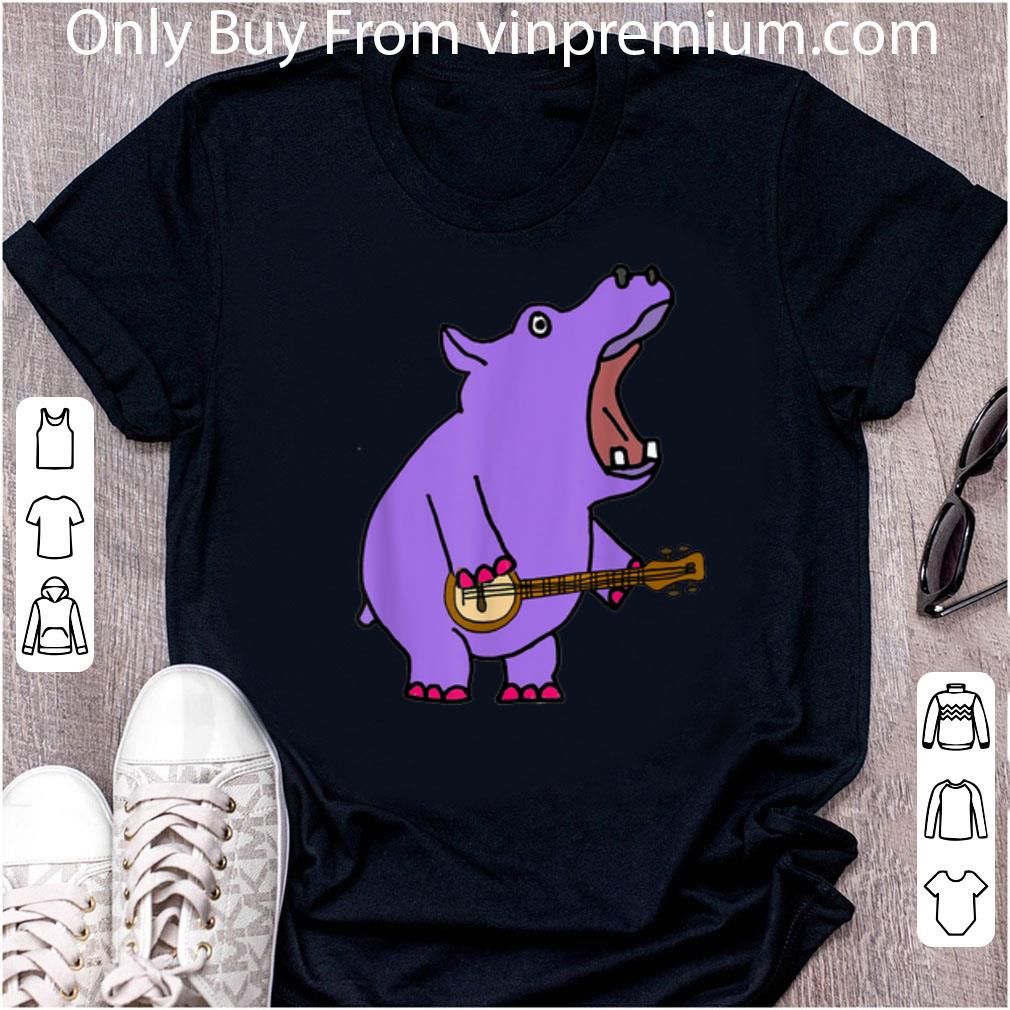 Original Purple Hippopotamus Playing Banjo shirt
