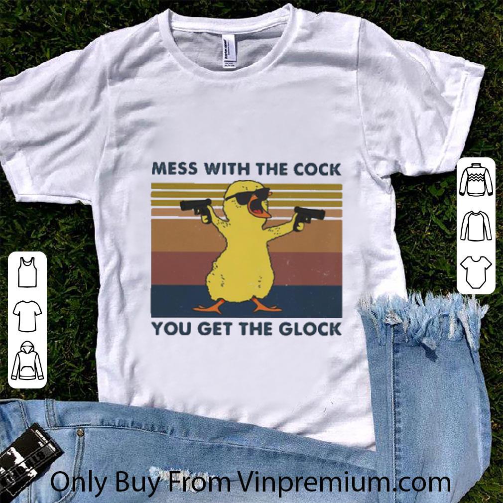 Awesome Chick Mess With The Cock You Get The Glock Vintage shirt