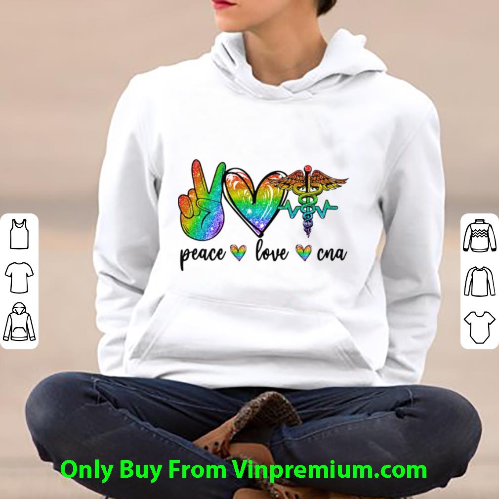 0f1e6084 hot lgbt diamond peace love cna shirt 4 - Hot Lgbt Diamond Peace Love Cna shirt