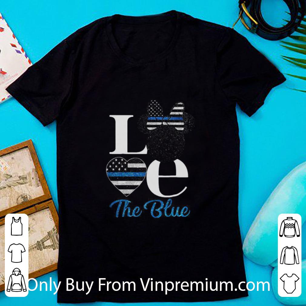 Premium Disney Minnie Mouse Love The Blue Thin Blue Line shirt