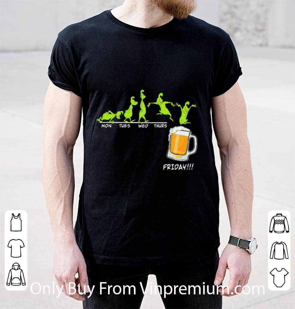 Nice Grinch Mon Tues Wed Thurs Friday Beer Glass shirt