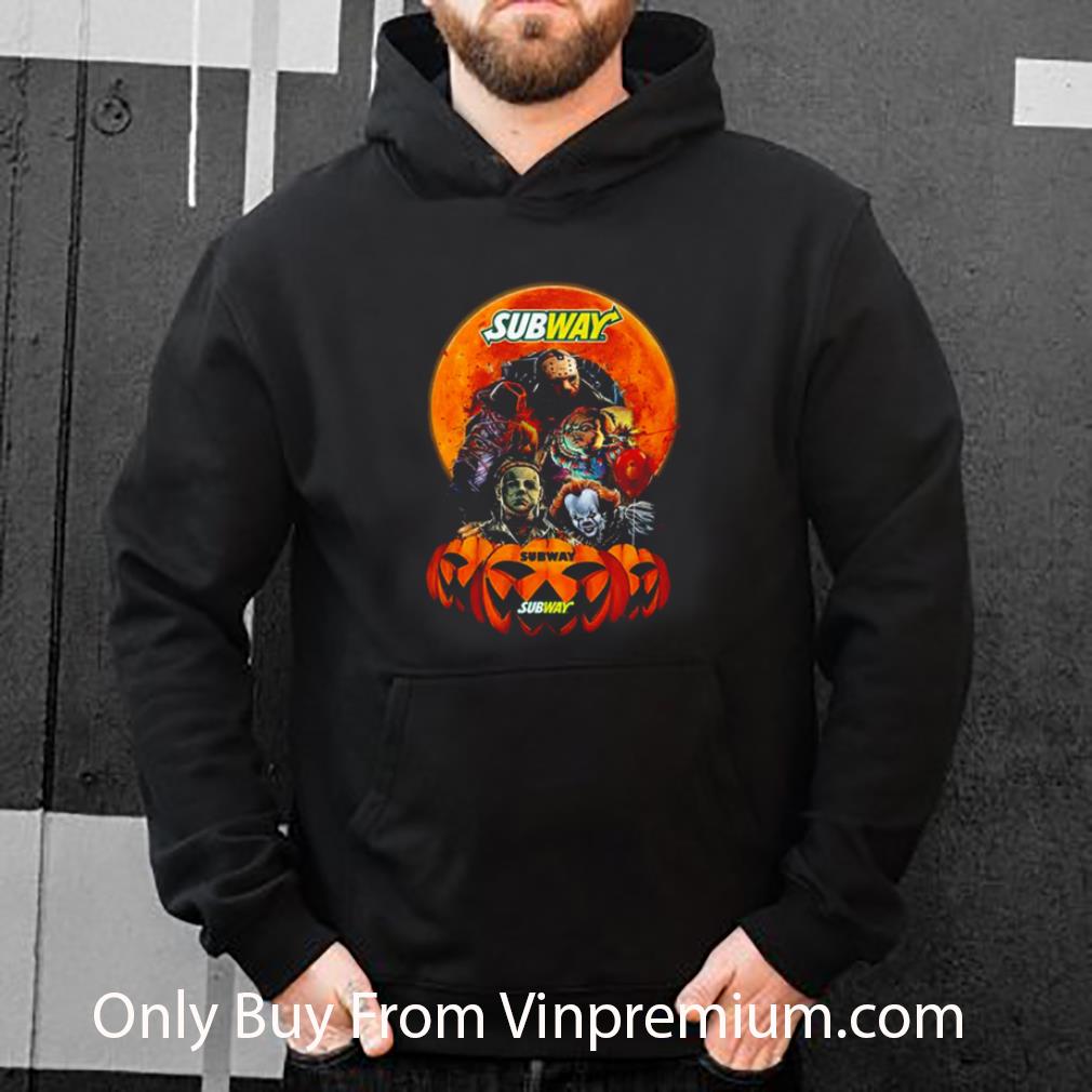 ba43f94d premium halloween horror movie characters subway shirt 4 - Premium Halloween Horror Movie Characters Subway shirt