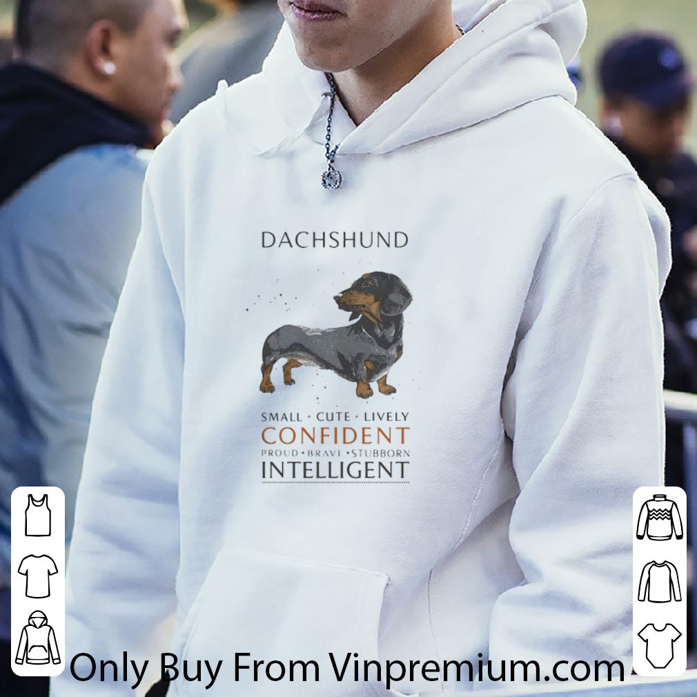 e0289227 top dachshund small cute lively confident proud brave stubborn intelligent shirt 4 - Top Dachshund Small Cute Lively Confident Proud Brave Stubborn Intelligent shirt