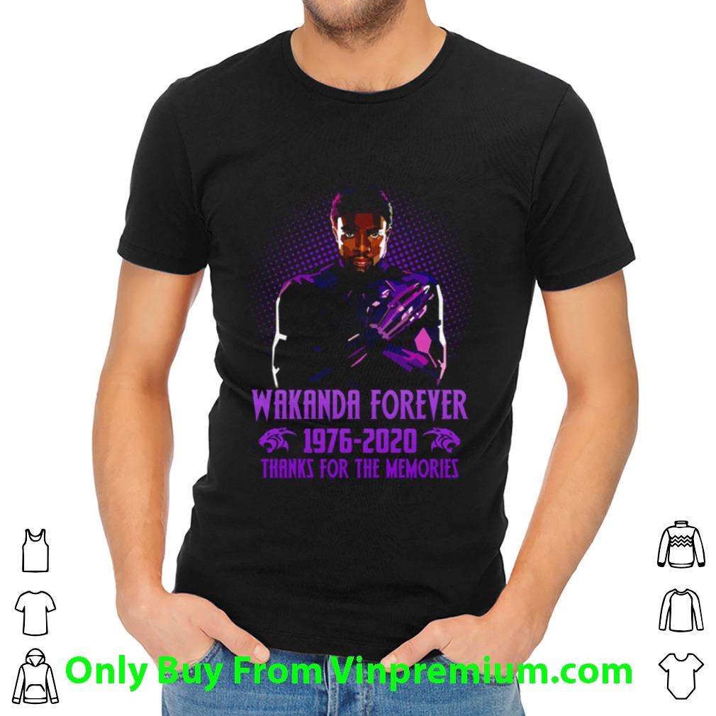 Hot Chadwick Boseman Wakanda Forever 1976-2020 Thank You For The Memories shirt