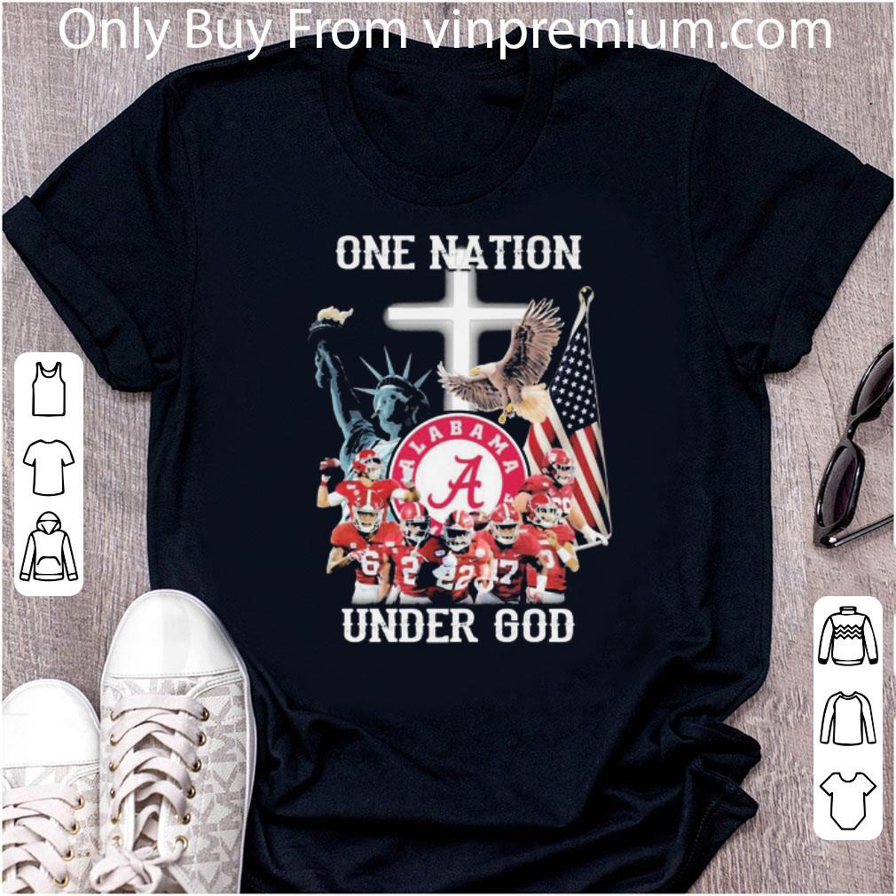 Awesome On Nation Alabama Crimson Tide Under God American Flag shirt