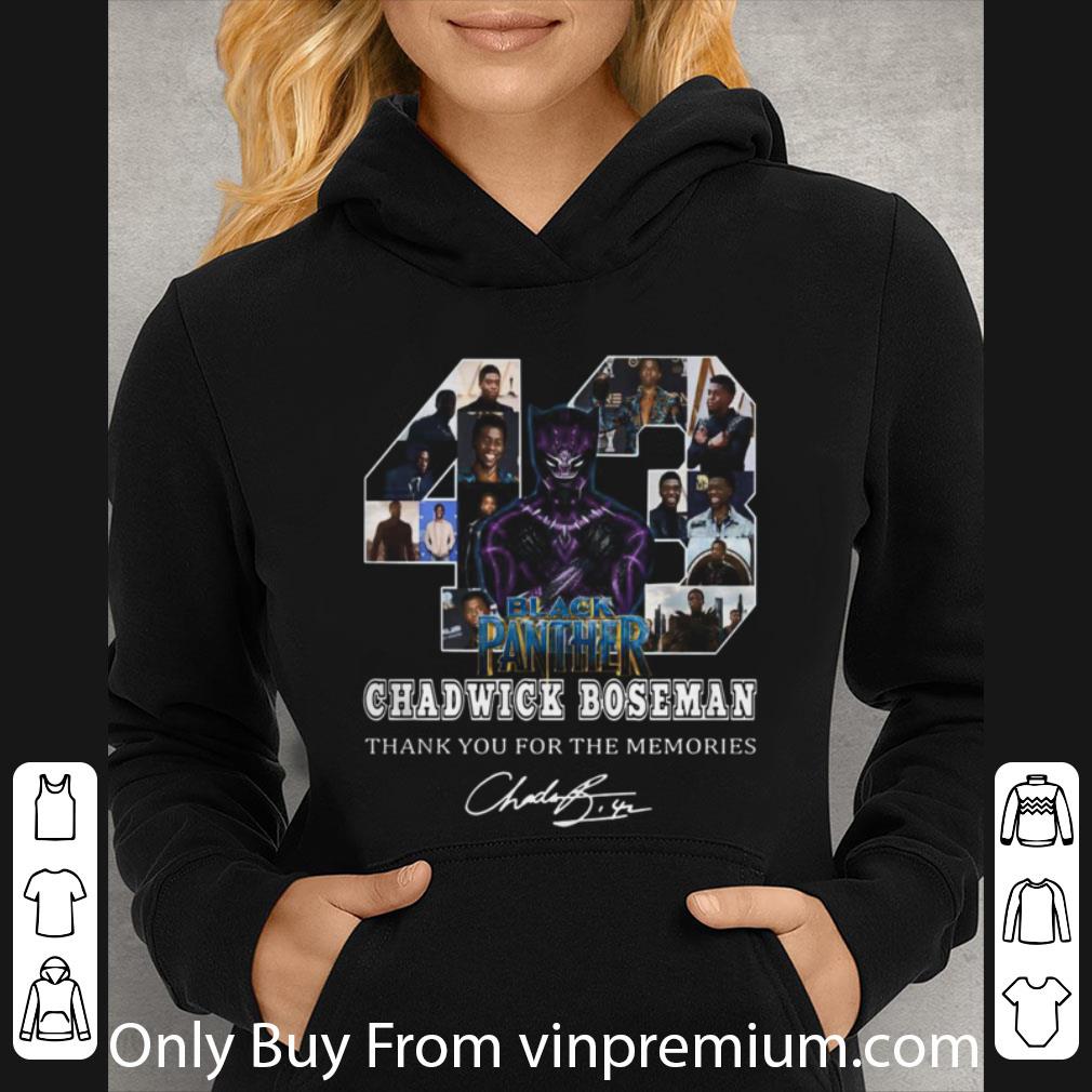 4664abb5 great 43 black panther chadwick boseman thank you for the memories signature shirt 4 - Great 43 Black Panther Chadwick Boseman Thank You For The Memories Signature shirt