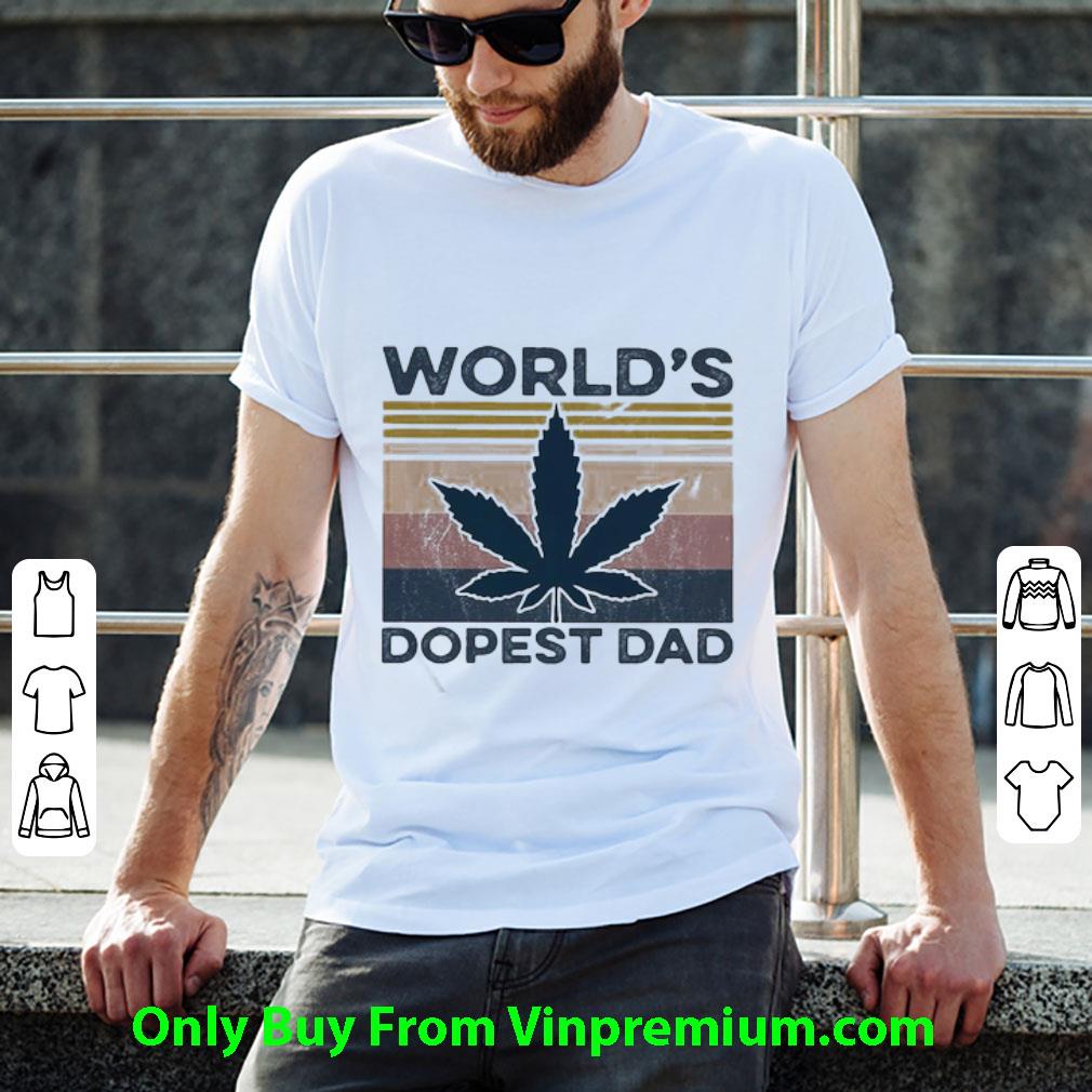 Hot Vintage Weed World’s Dopest Dad shirt