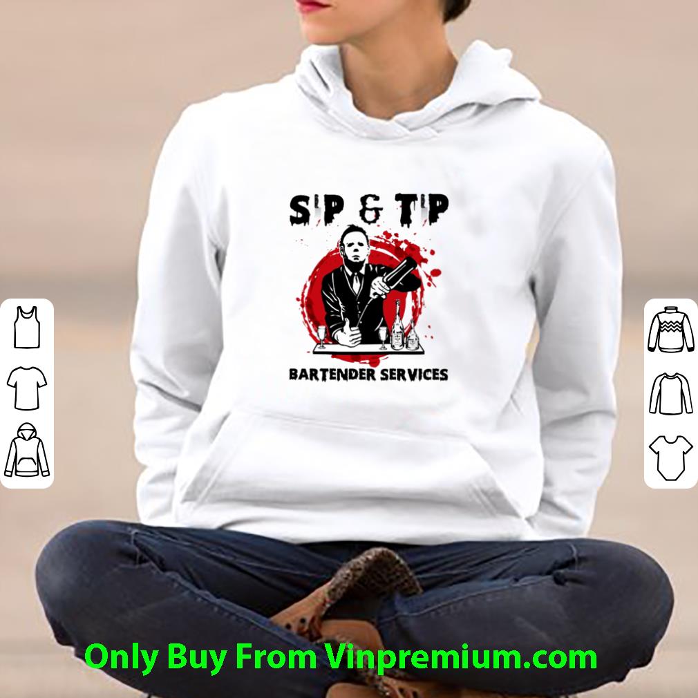 898e53ca pretty michael myers sip and tip bartender services halloween shirt 4 - Pretty Michael Myers Sip And Tip Bartender Services Halloween shirt