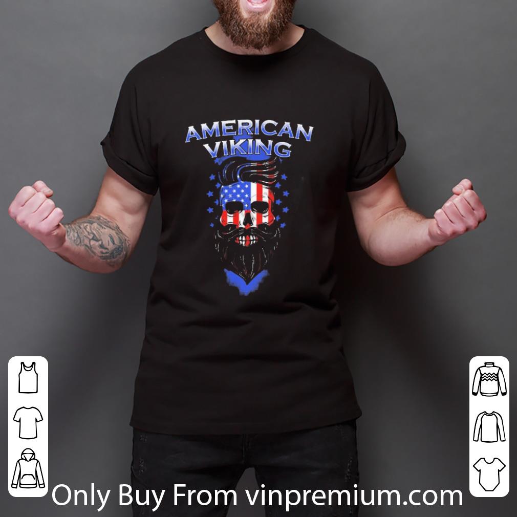 Awesome Skull American Flag Viking shirt