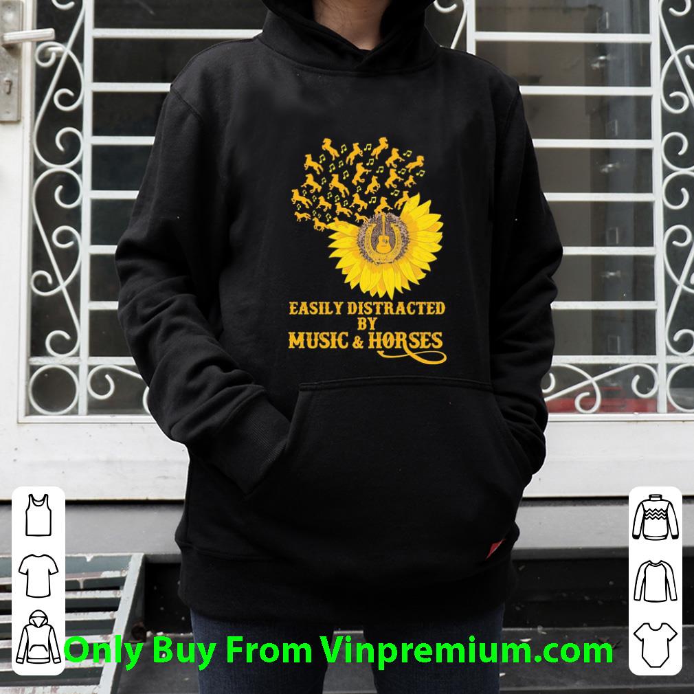 ad5f71a0 hot sunflower easily distracted by music and horses shirt 4 - Hot Sunflower Easily Distracted By Music And Horses shirt