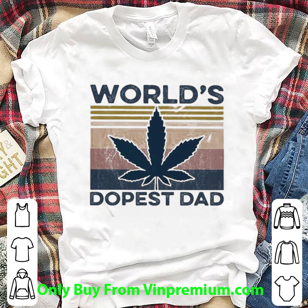 Hot Vintage Weed World’s Dopest Dad shirt