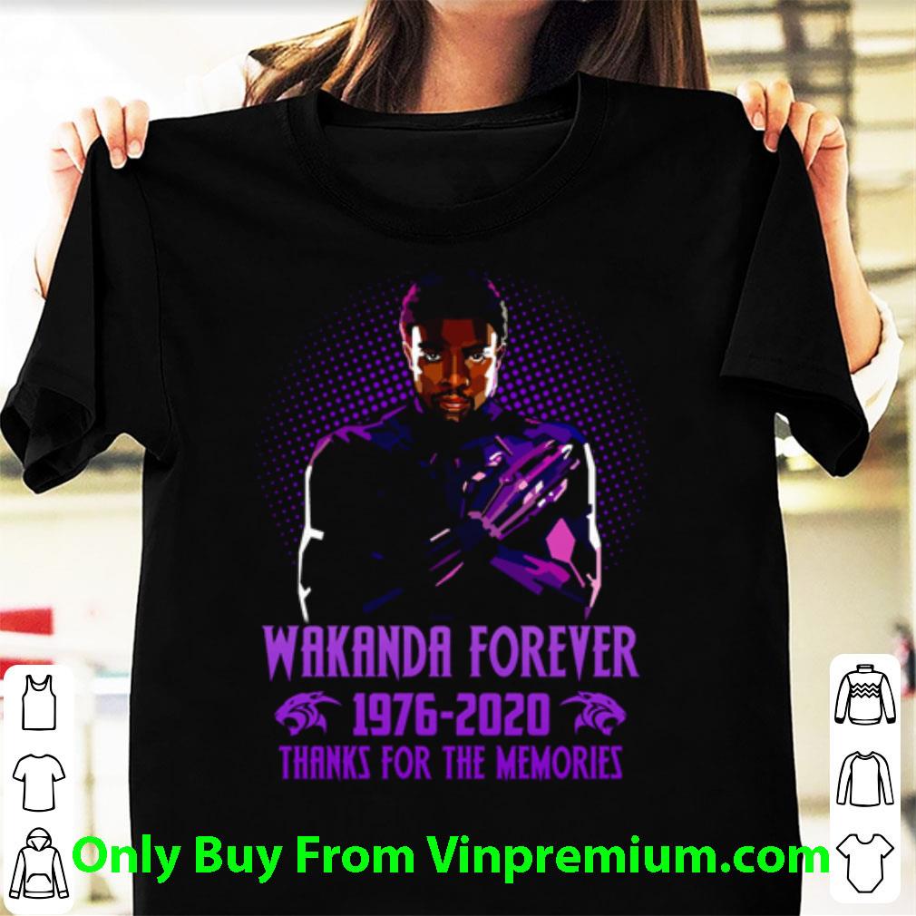 Hot Chadwick Boseman Wakanda Forever 1976-2020 Thank You For The Memories shirt