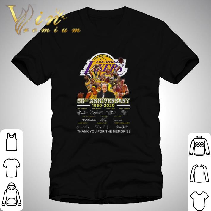 Los Angeles Lakers & coach 60th anniversary 1960-2020 signatures shirt