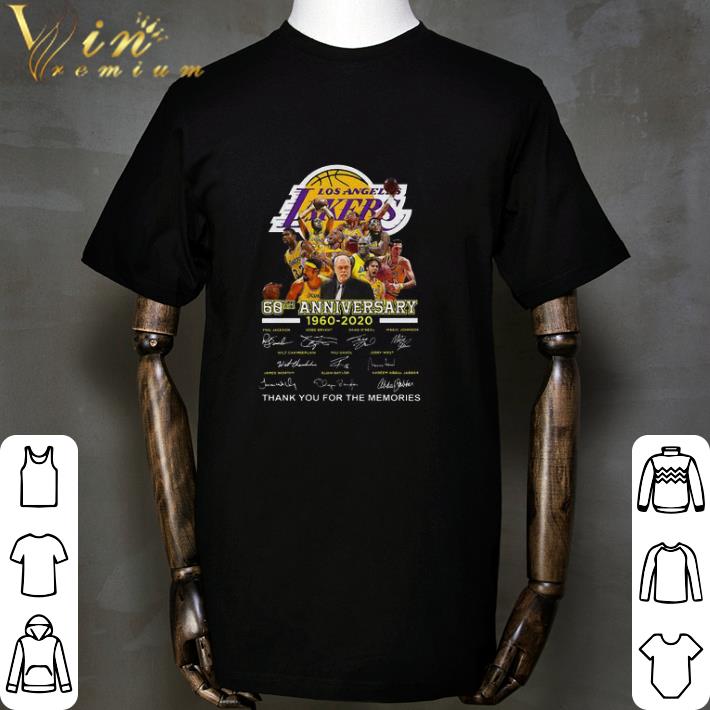 Los Angeles Lakers & coach 60th anniversary 1960-2020 signatures shirt