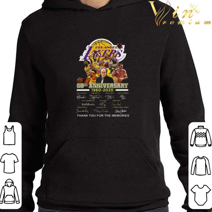 618fb1c9 los angeles lakers coach 60th anniversary 1960 2020 signatures shirt 4 - Los Angeles Lakers & coach 60th anniversary 1960-2020 signatures shirt