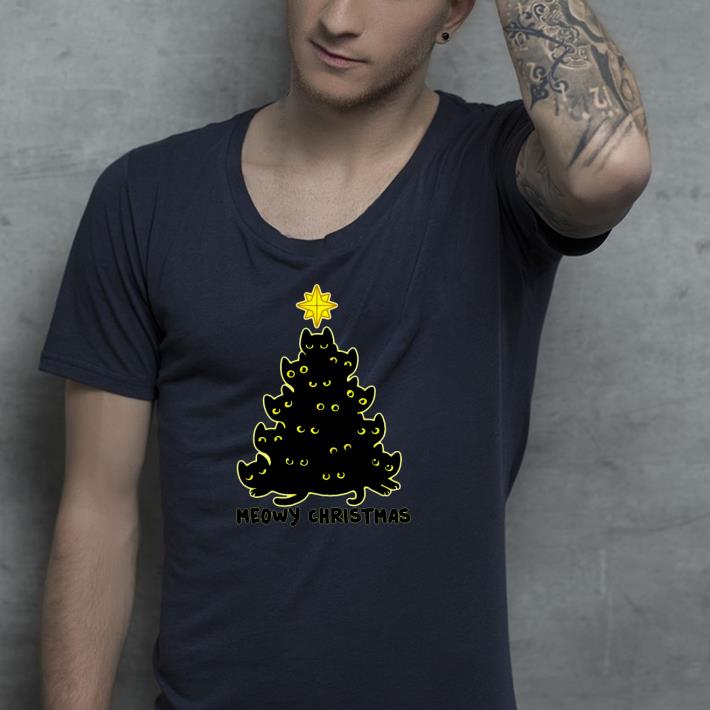 6a8de395 nice black cat meowy christmas shirt 4 - Nice Black Cat Meowy Christmas Shirt
