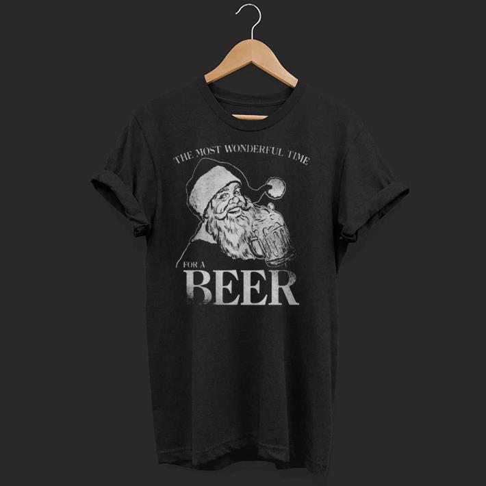 Nice The Most Wonderful Time For A Beer Christmas Drinking Shirt