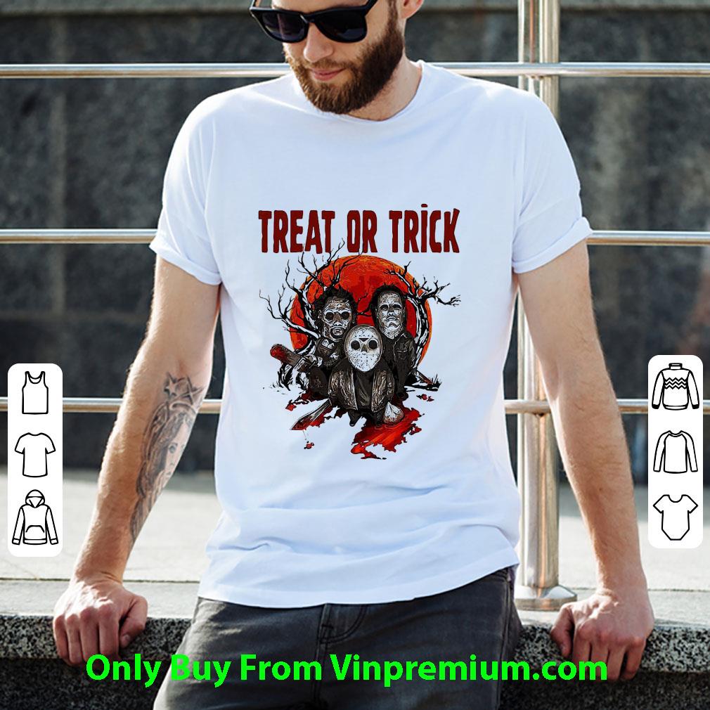 Pretty Michael Myers Jason Voorhees Treat Or Trick Halloween shirt