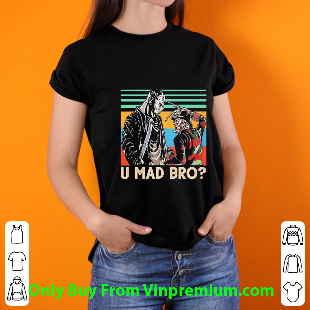 c36d187d great vintage jason voorhees and freddy krueger u mad bro shirt 4 - Great Vintage Jason Voorhees And Freddy Krueger U Mad Bro shirt