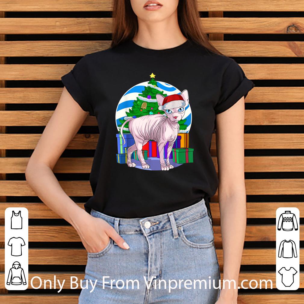 26143338 official sphynx cat santa christmas tree decor shirt 4 - Official Sphynx Cat Santa Christmas Tree Decor shirt