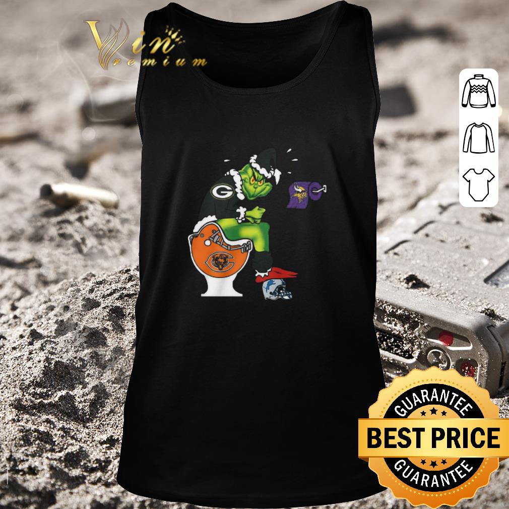 Pretty The Grinch Green Bay Packers Shit On Toilet Chicago Bears And Other Teams Christmas Sweater shirt