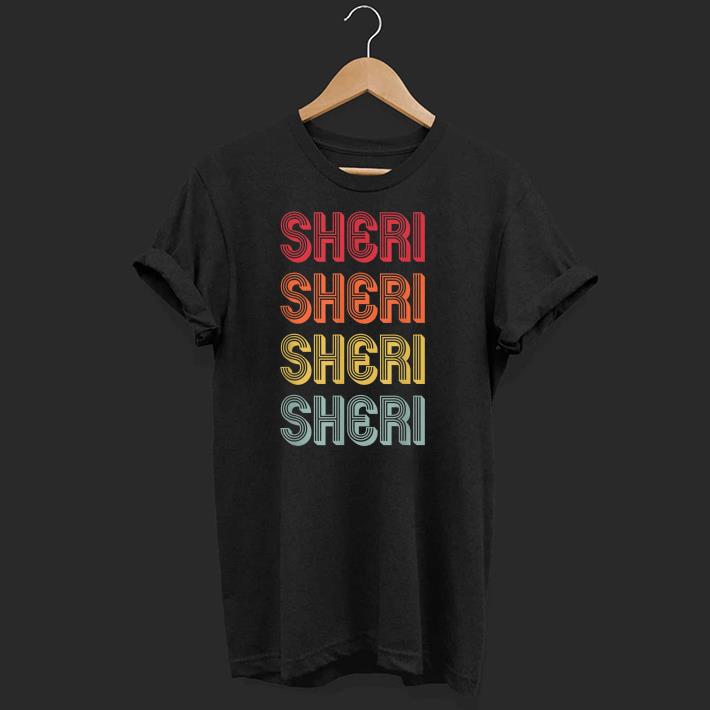 Premium SHERI Name Personalized Retro Vintage 80s 90s Birthday Shirt