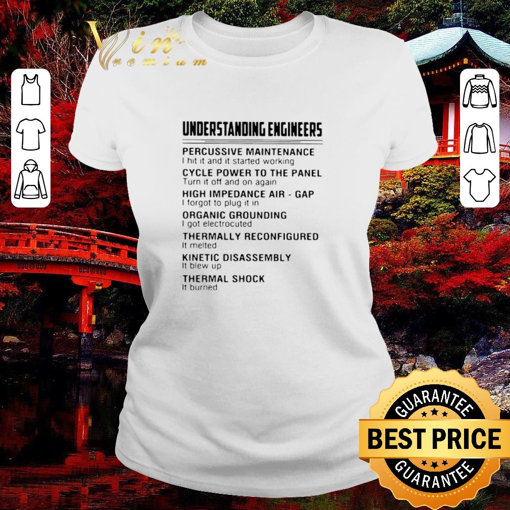 Nice Understanding Engineers Percussive Maintenance shirt