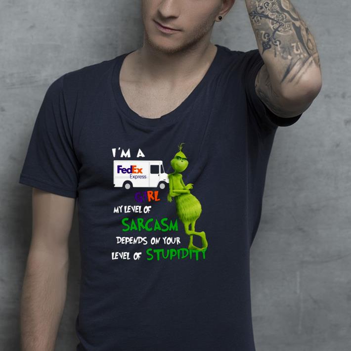 6a803918 nice grinch i m a fedex express girl my level of sarcasm depends on your level of stupidity shirt 4 - Nice Grinch I’m A FedEx Express Girl My Level Of Sarcasm Depends On Your Level Of Stupidity Shirt