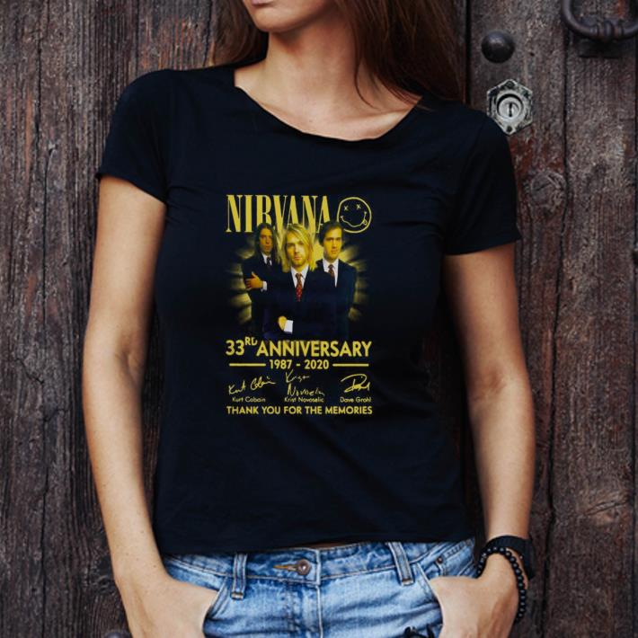 Premium Nirvana 33rd Anniversary 1987 2020 Thank You For The Memories Signatures shirt