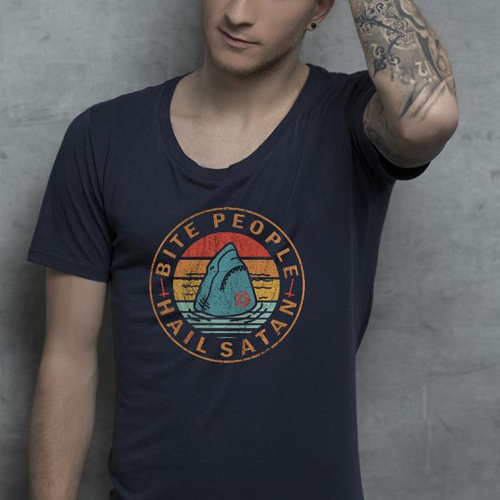 ff84f554 nice vintage shark bite people hail satan shirt 4 - Nice Vintage Shark Bite People Hail Satan Shirt