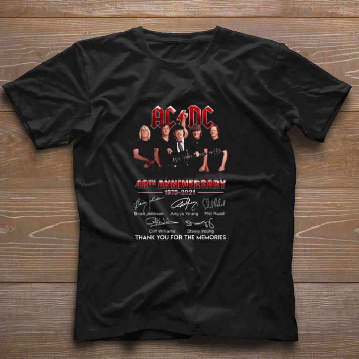 Top ACDC band member 48th Anniversary 1973-2021 Signatures shirt
