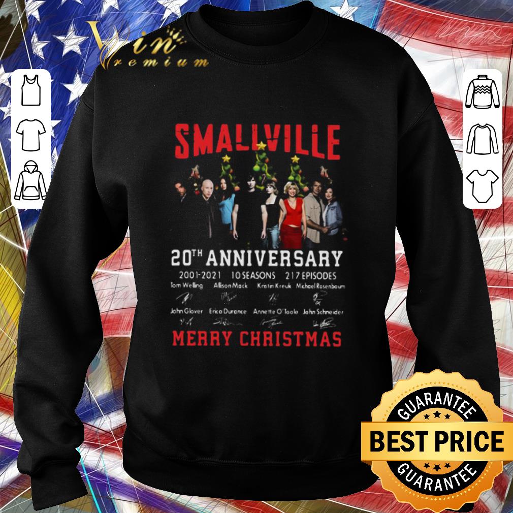 0e1eadda original smallville 10th anniversary 2001 2021 merry christmas signatures shirt 4 - Original Smallville 10th Anniversary 2001 2021 Merry Christmas Signatures shirt