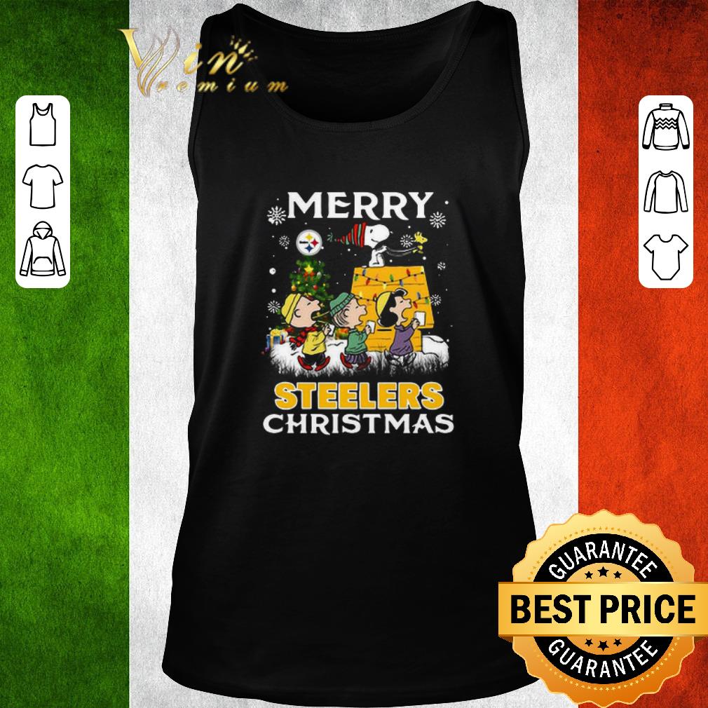 Awesome The Peanuts Pittsburgh Steelers Merry Christmas Tree Sweater shirt
