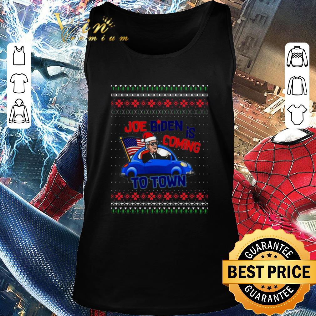 Premium Joe Biden Is Coming To Town Ugly Christmas Sweater shirt