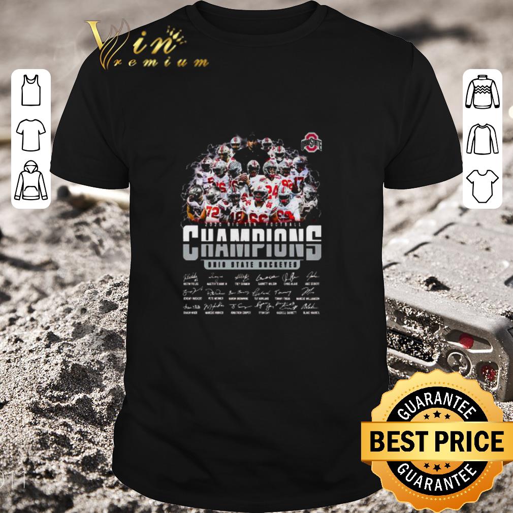 Top 2020 Big Ten Football Champions Team Ohio State Buckeyes Signatures NFL shirt