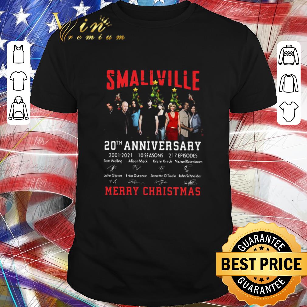 Original Smallville 10th Anniversary 2001 2021 Merry Christmas Signatures shirt