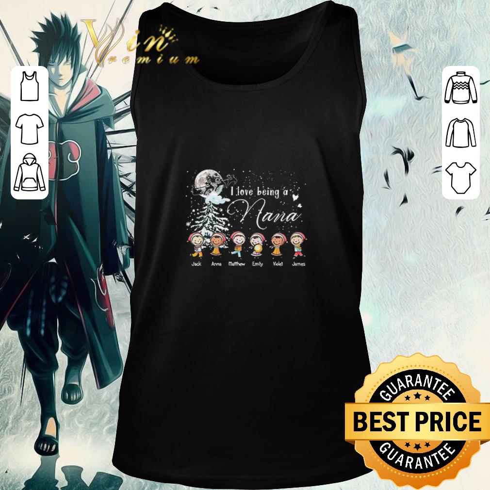 Original I Love Being A Nana Jack Matthew Emily Violet James Christmas shirt