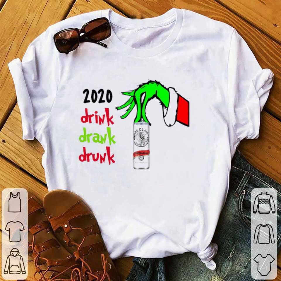 Awesome Hand Grinch Holding White Claw Hard Seltzer Watermelon 2020 Drink Drank Drunk Christmas Sweater shirt