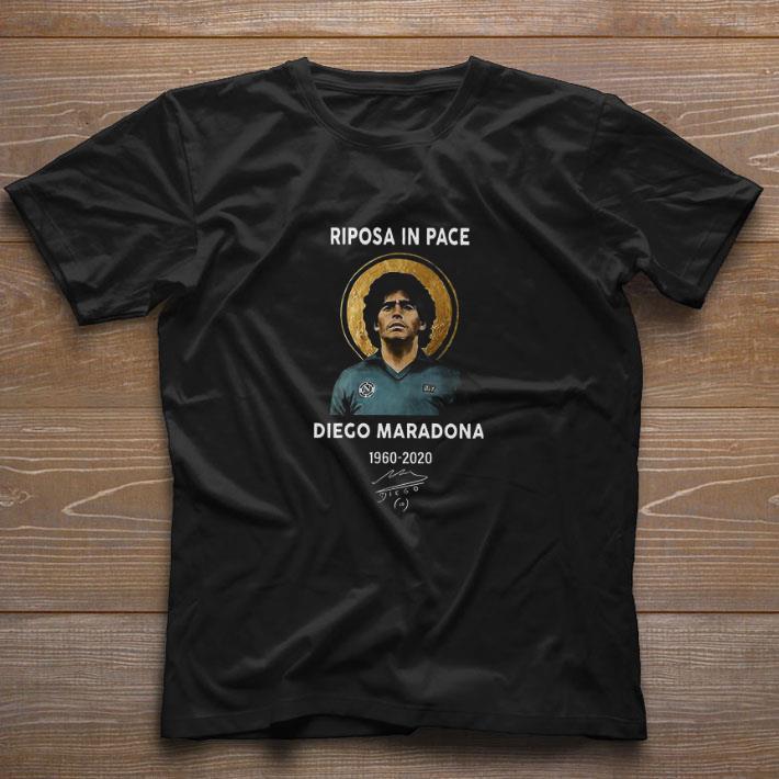 Hot Riposa In Pace RIP Diego Maradona 1960-2020 Signature shirt