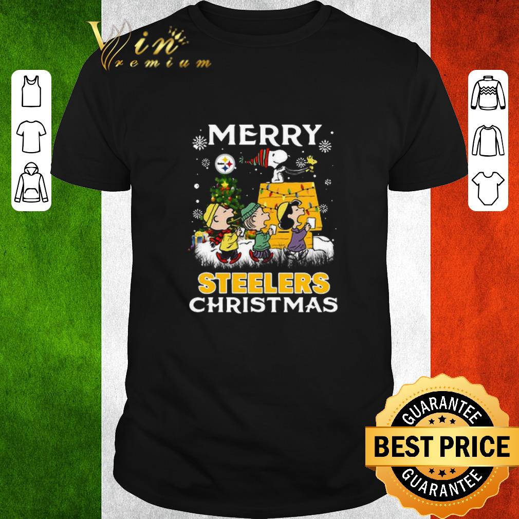Awesome The Peanuts Pittsburgh Steelers Merry Christmas Tree Sweater shirt