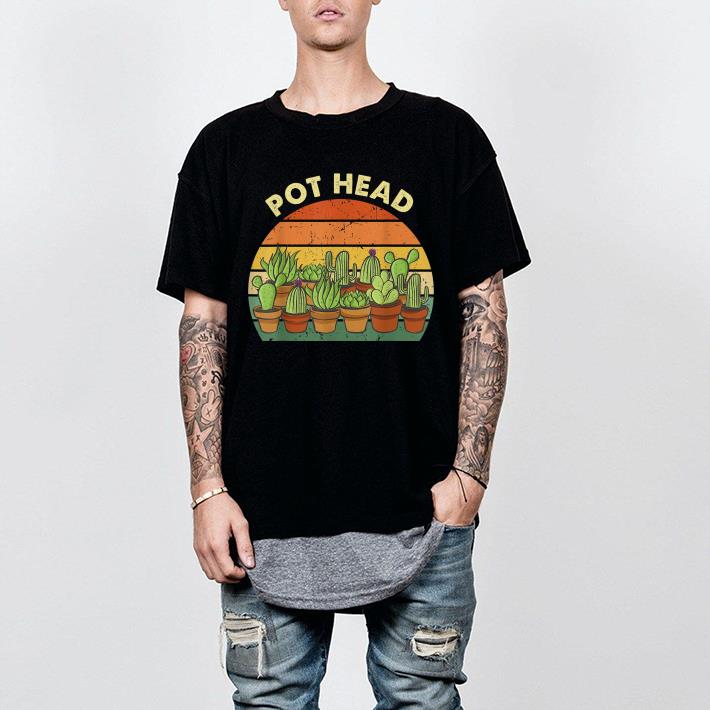 Nice Pot Head Cactus Succulents Plants Gardening Shirt