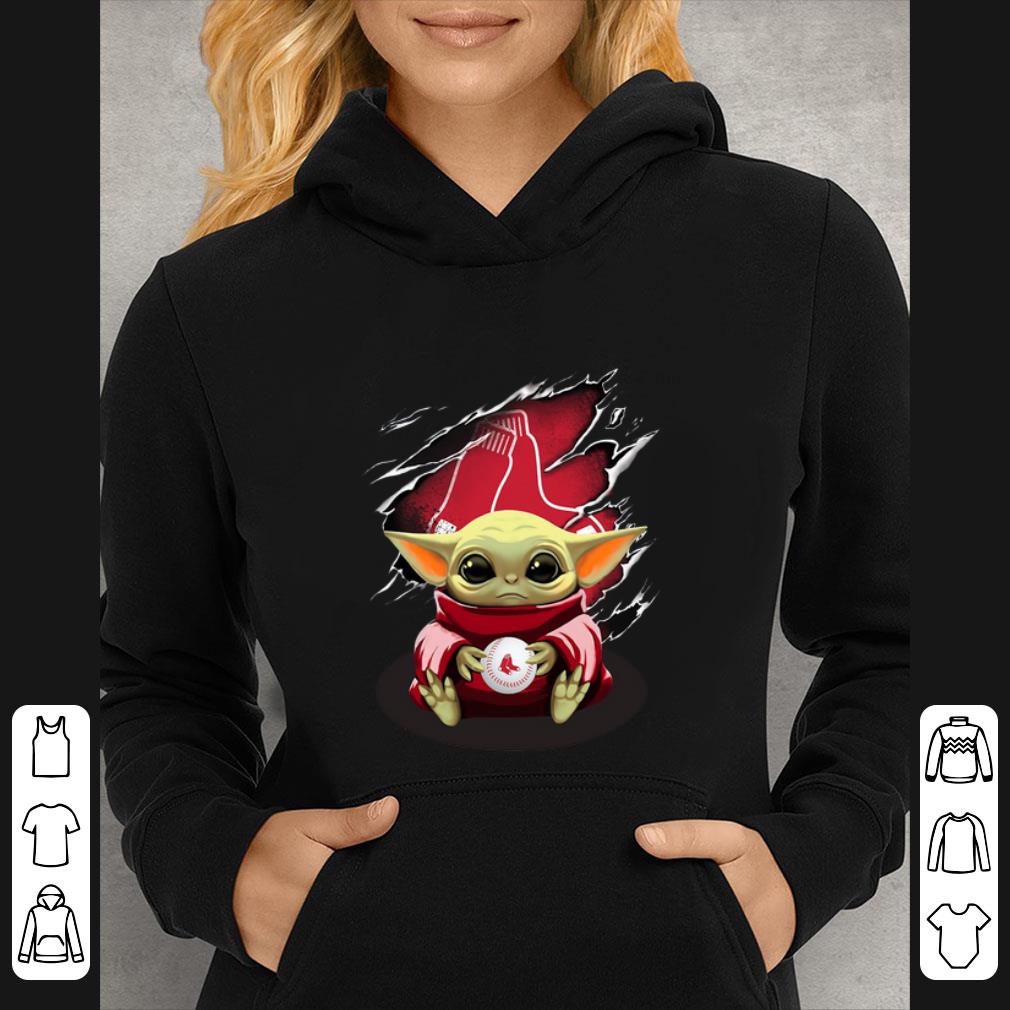 057e0157 official baby yoda blood inside boston red sox shirt 4 - Official Baby Yoda Blood Inside Boston Red Sox shirt