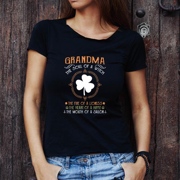 Nice Irish Grandma The Soul Of A Witch The Fire Of A Lioness The Heart Of A Hippie shirt