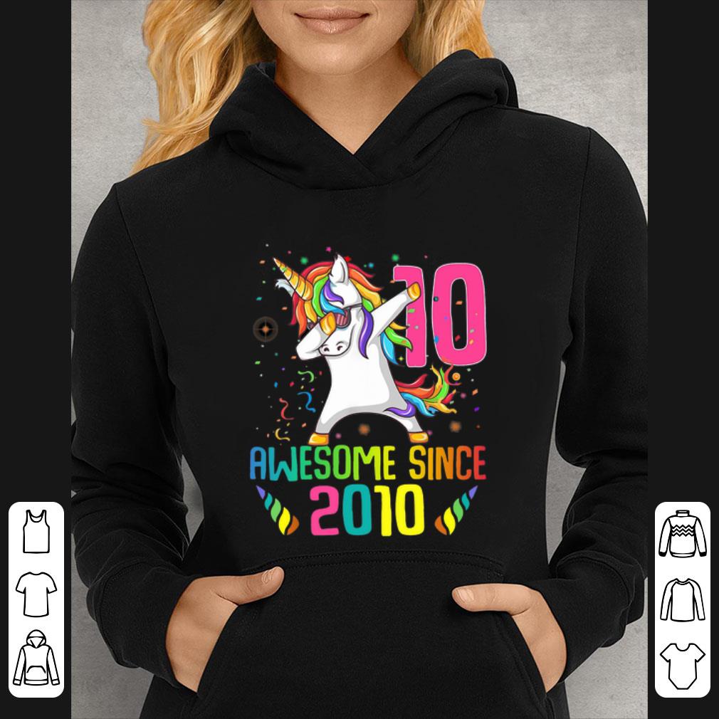 Top Awesome Since 2010 10 Years Old 10th Birthday Unicorn Dabbing shirt 1e38d587 top awesome since 2010 10 years old 10th birthday unicorn dabbing shirt 4 - Top Awesome Since 2010 10 Years Old 10th Birthday Unicorn Dabbing shirt